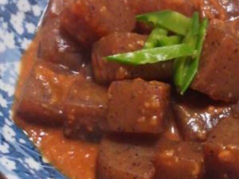 こってり懐かし味♪こんにゃくの味噌煮